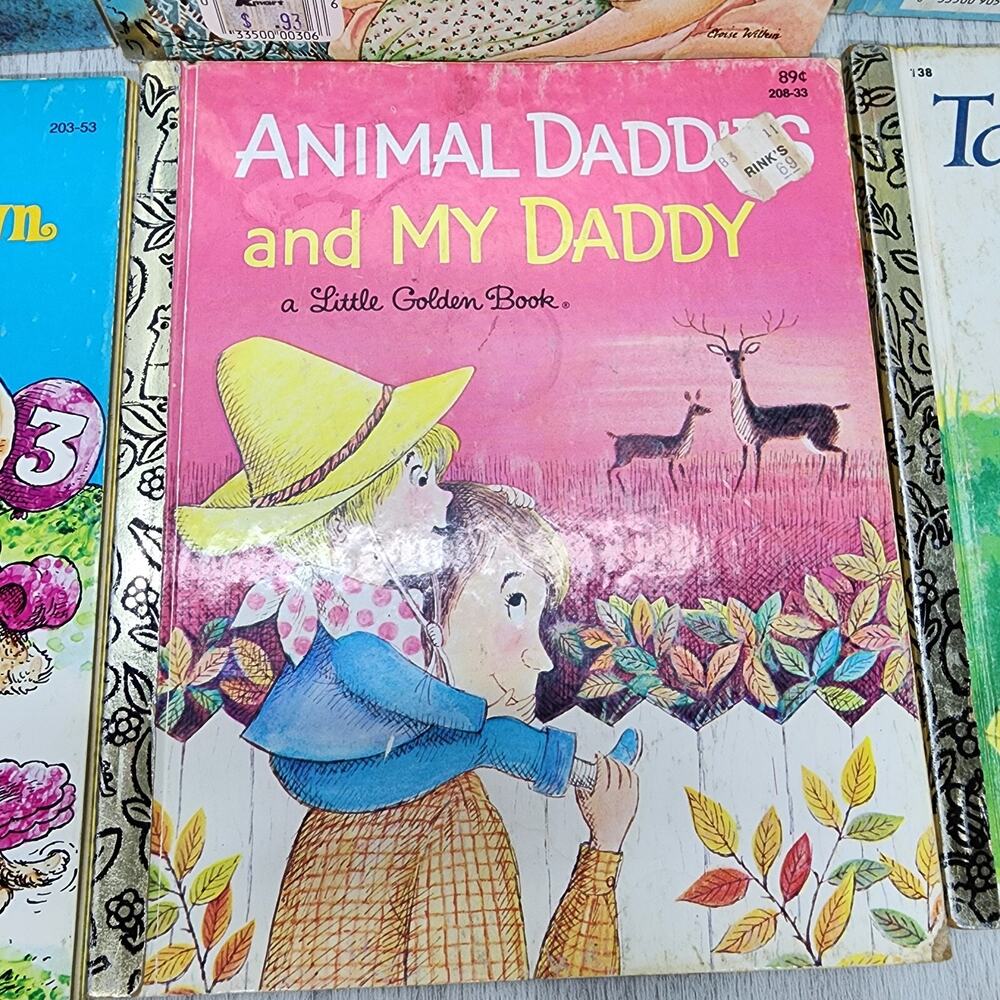 Lot Of 6 Little Golden Books Vintage: New Baby Word Book Circus In Town Animals - Picture 6 of 13